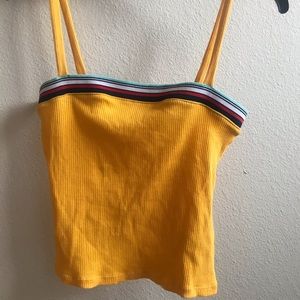 Yellow Top with Colorful Band 🌞